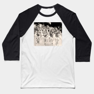 Tour De France Vintage Bicycle Racing Photo Print Baseball T-Shirt